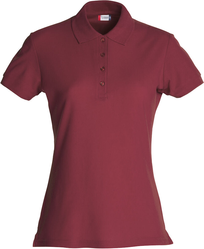 Basic Polo Ladies Burgundy S