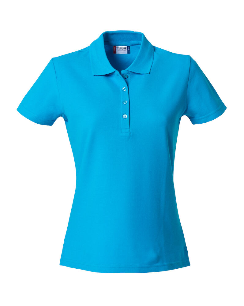 Basic Polo Women Turquoise