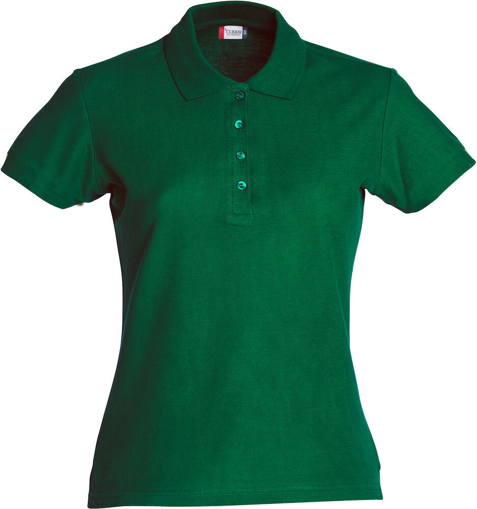 Basic Polo Ladies Bottle Green XS