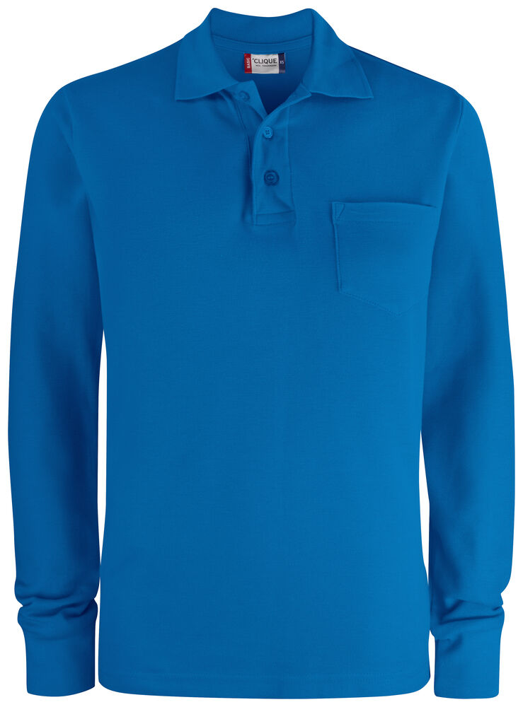 Basic Polo LS Pocket Royal Blue XL