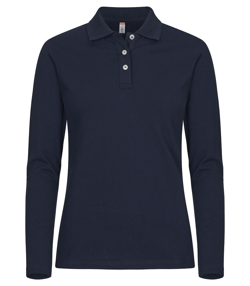 Stretch Premium Polo Lady L/S Dark Navy XS
