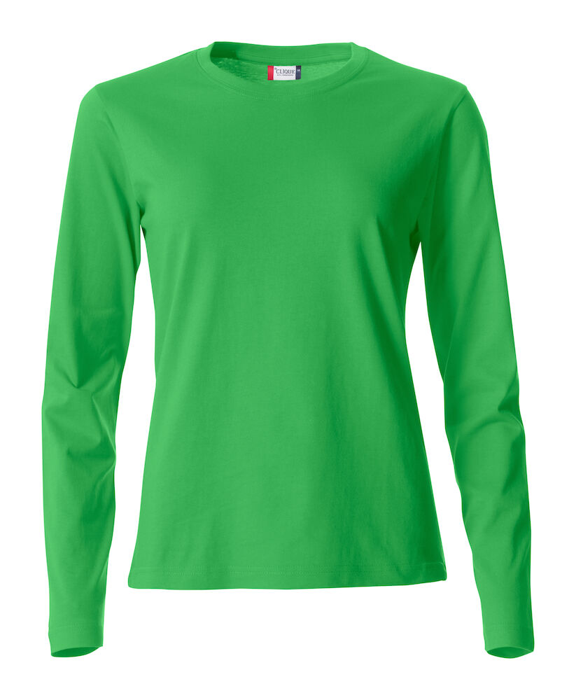 Basic-T L/S Ladies Apple Green XS