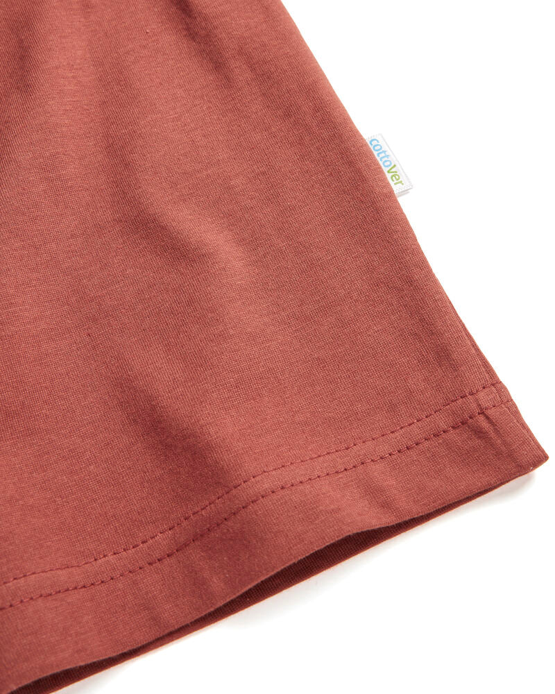 T-shirt Man Rust Red