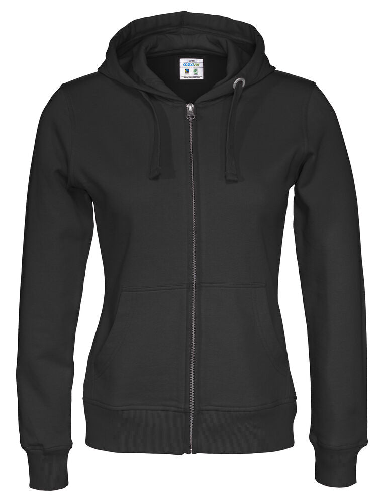 Full Zip Hood Lady (GOTS) Black 3XL