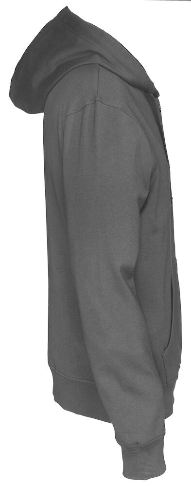 Full Zip Hood Man Charcoal