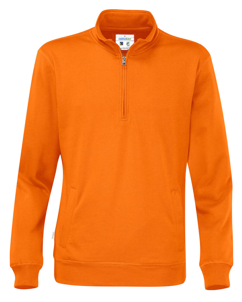 Half Zip Unisex (GOTS) Orange S