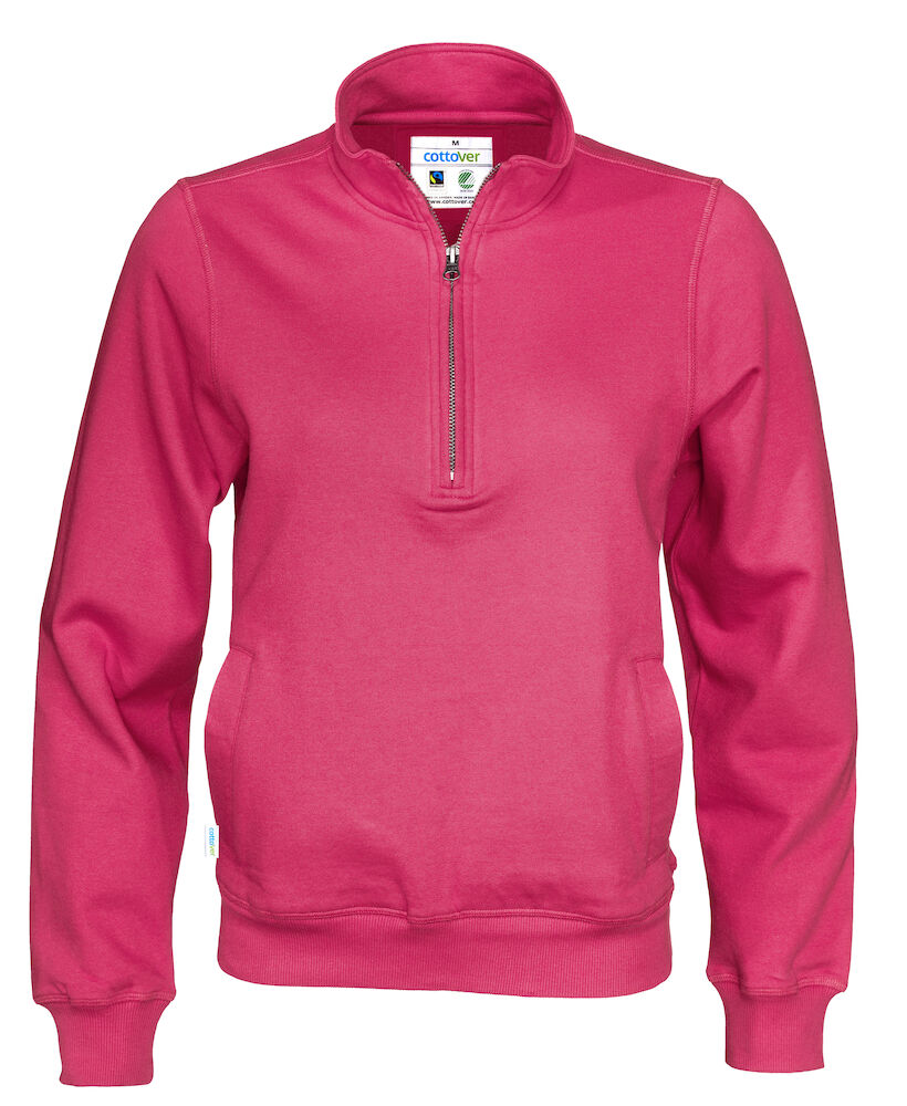 Half Zip Unisex (GOTS) Dark Cerise S