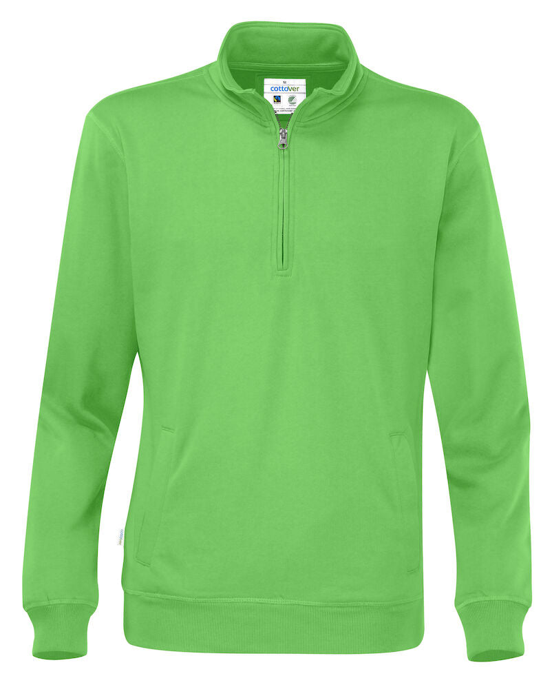 Half Zip Unisex (GOTS) Green S