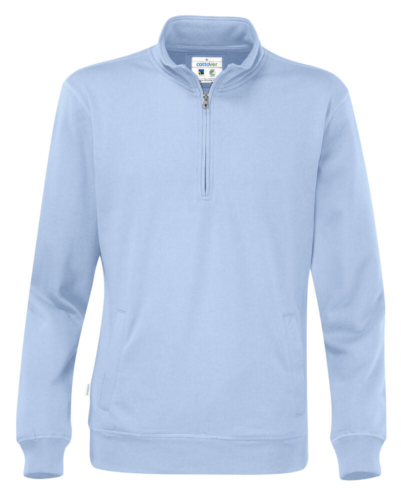 Half Zip Unisex (GOTS) Sky Blue S