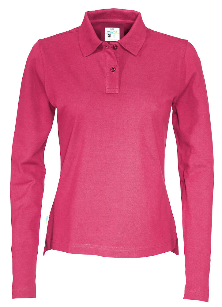 Pique LS Lady (GOTS) Dark Cerise XS
