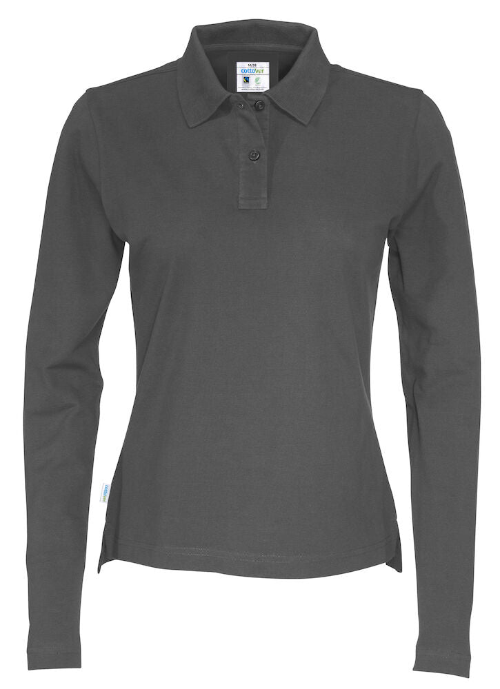 Pique LS Lady (GOTS) Charcoal XS