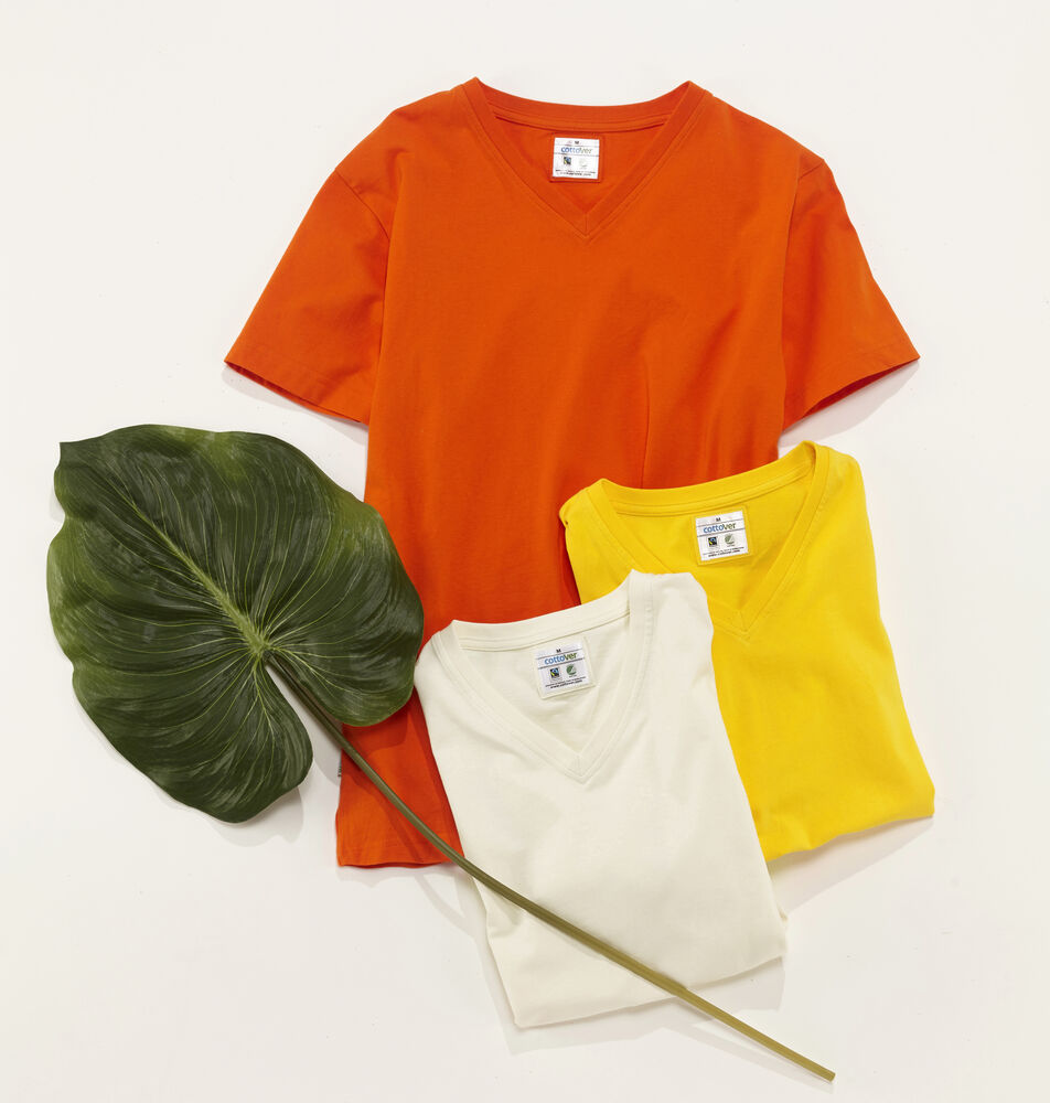 T-Shirt V-Neck Man Yellow