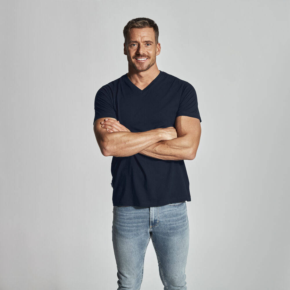 T-Shirt V-Neck Man Navy