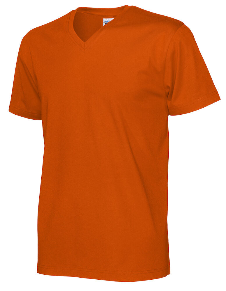 T-Shirt V-Neck Man Orange
