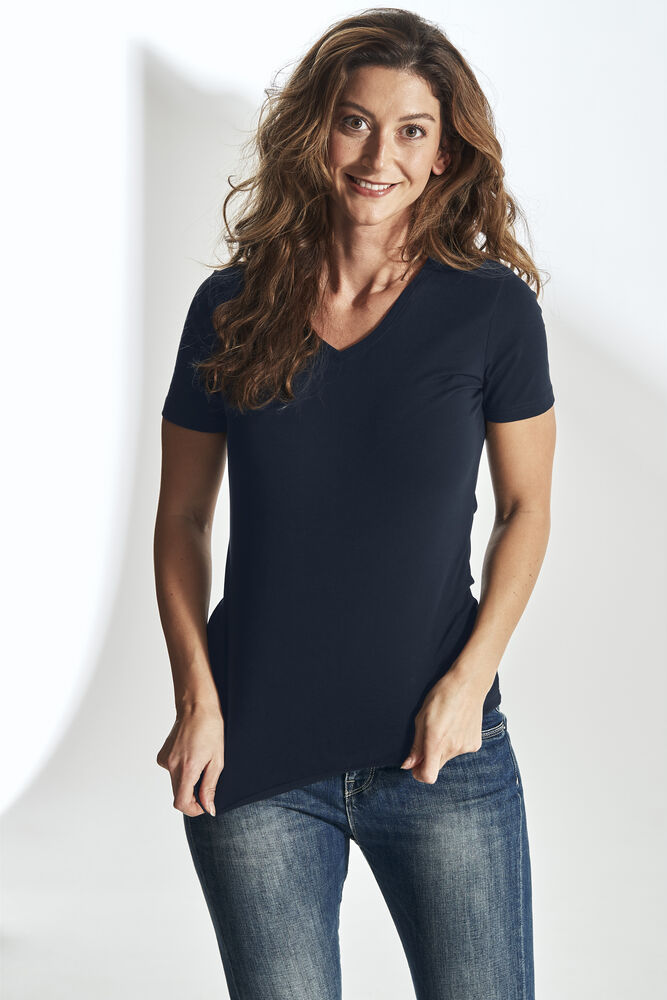 Stretch V-Neck Lady