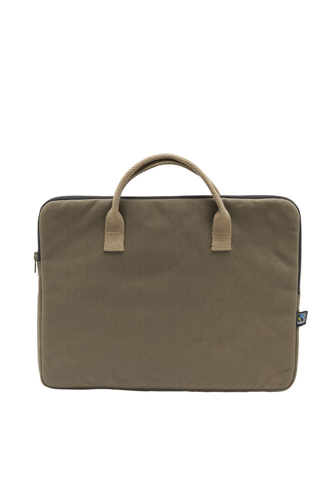 Canvas Computer Case (GOTS) Dark Olive 13"