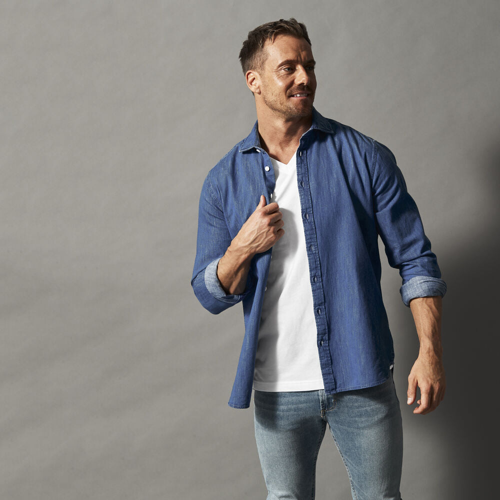 T-Shirt V-Neck Man White