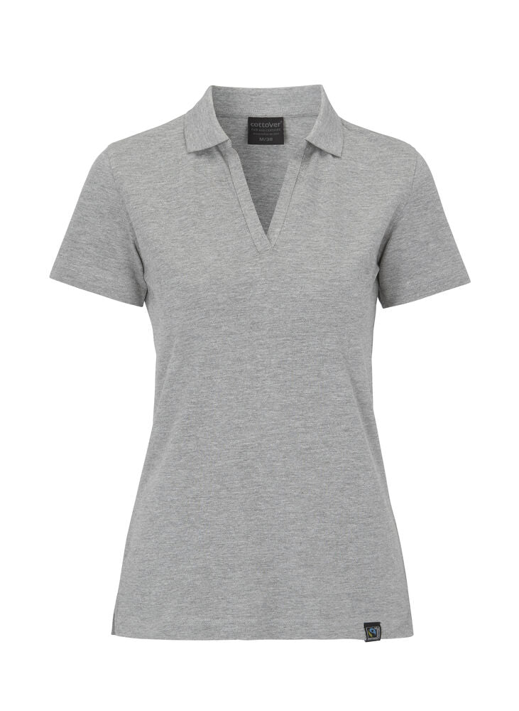 Stretch Piqué Lady (GOTS) Grey Melange M