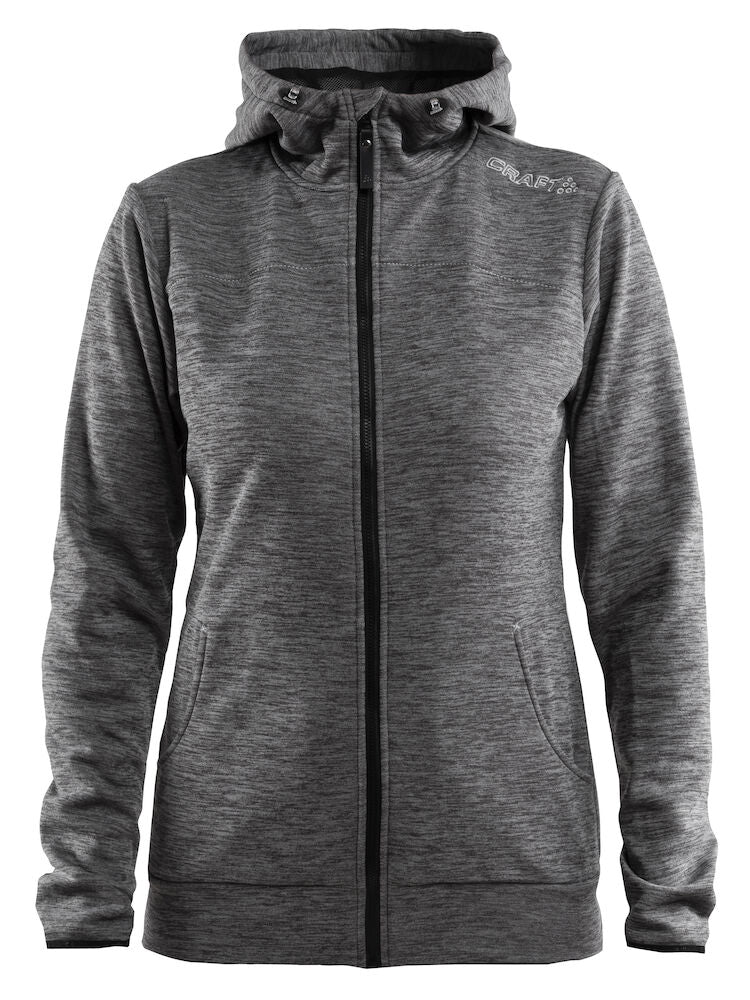 Leisure F.Z Hood W Dark Grey Melange XS