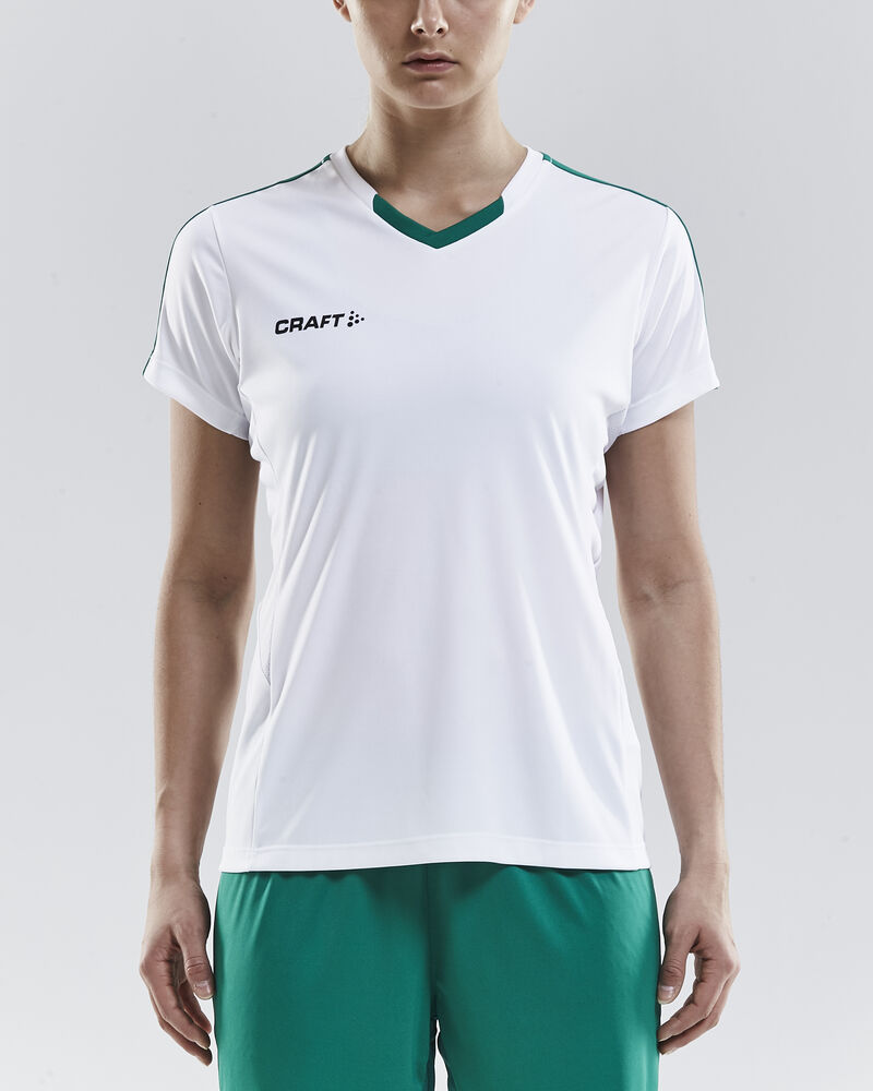 Progress Jersey Contrast W White/Team Green