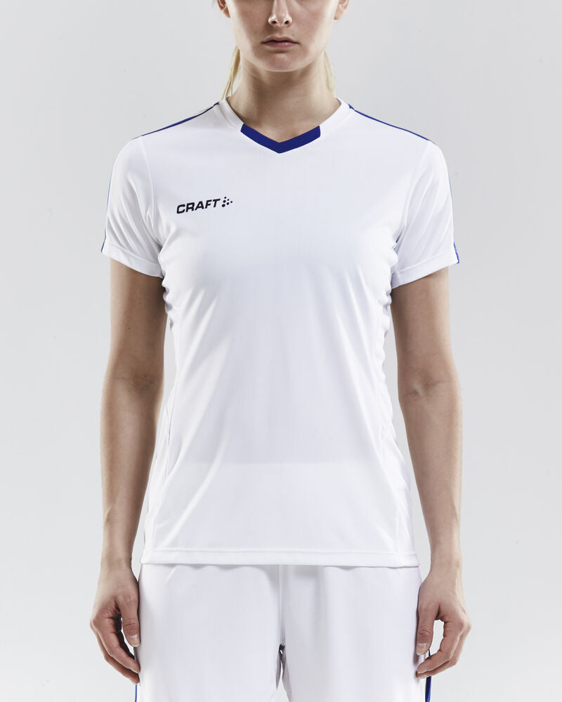 Progress Jersey Contrast W White/Club Cobolt