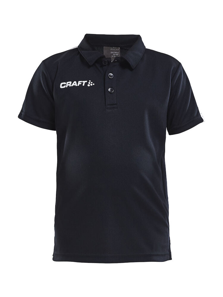 Progress Polo Pique Jr Black/White 122/128