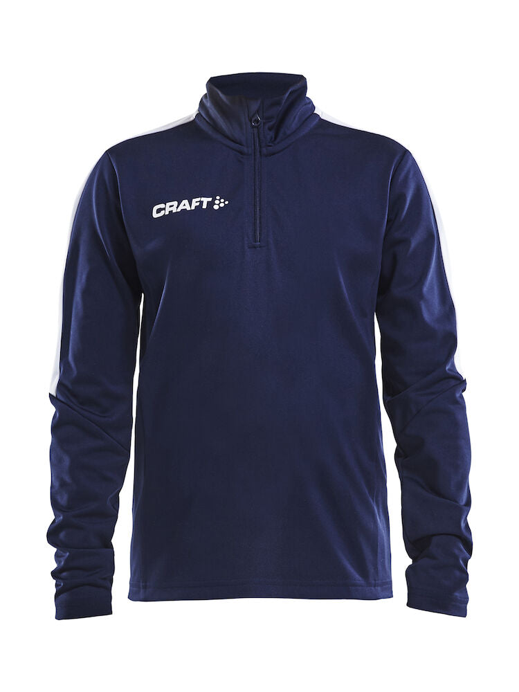 Progress Halfzip LS Tee Jr Navy 122/128