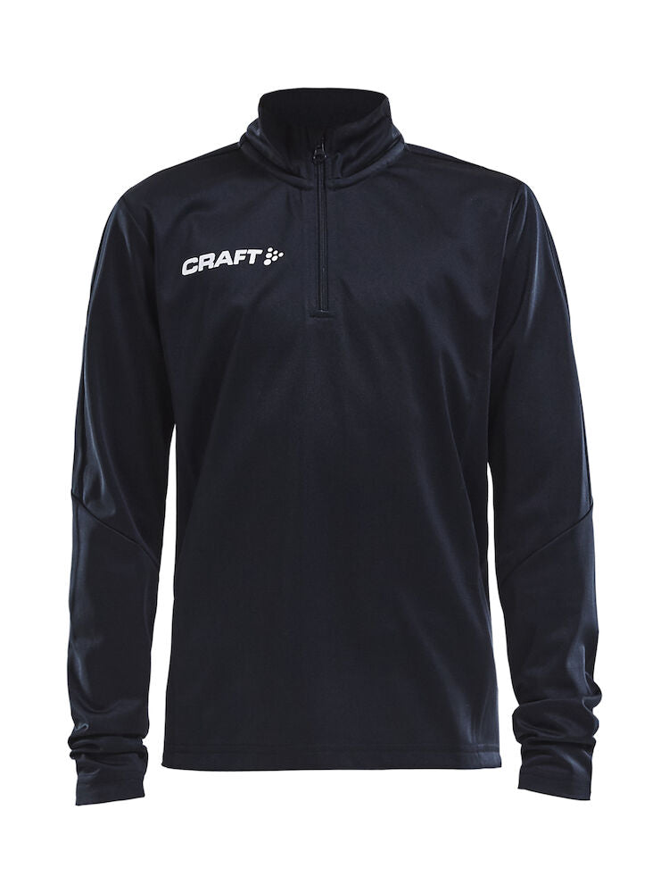 Progress Halfzip LS Tee Jr Black 122/128