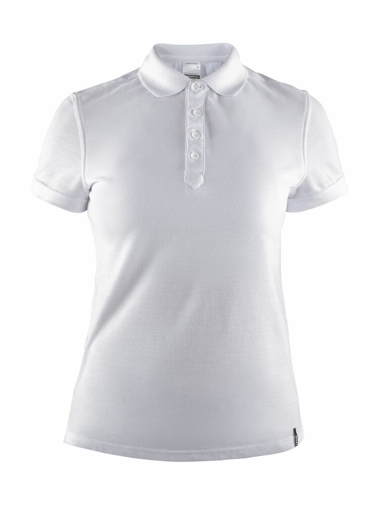 Casual Polo Pique W White XS