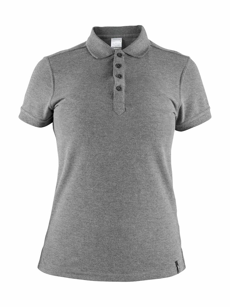 Casual Polo Pique W Dark Grey Me XS