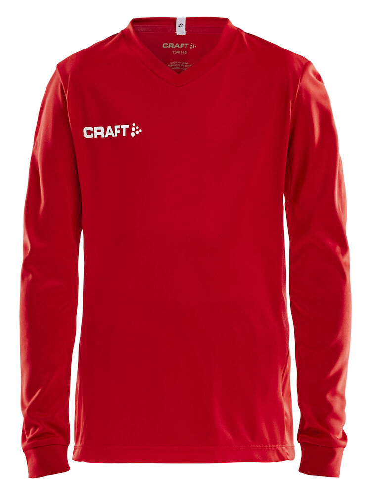 Squad Jersey Solid Ls Jr Bright Red 122/128