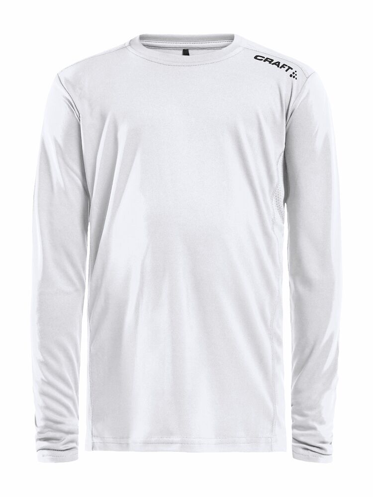 Rush LS Tee JR White 110/116