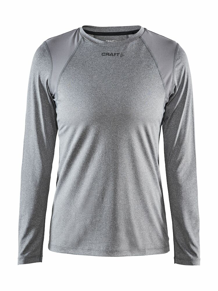Adv Essence Ls Tee W Dk Grey Melange XS