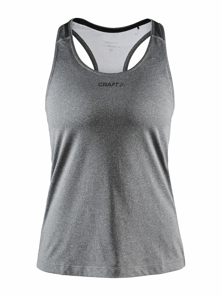 Adv Essence Singlet W Dk Grey Melange XS