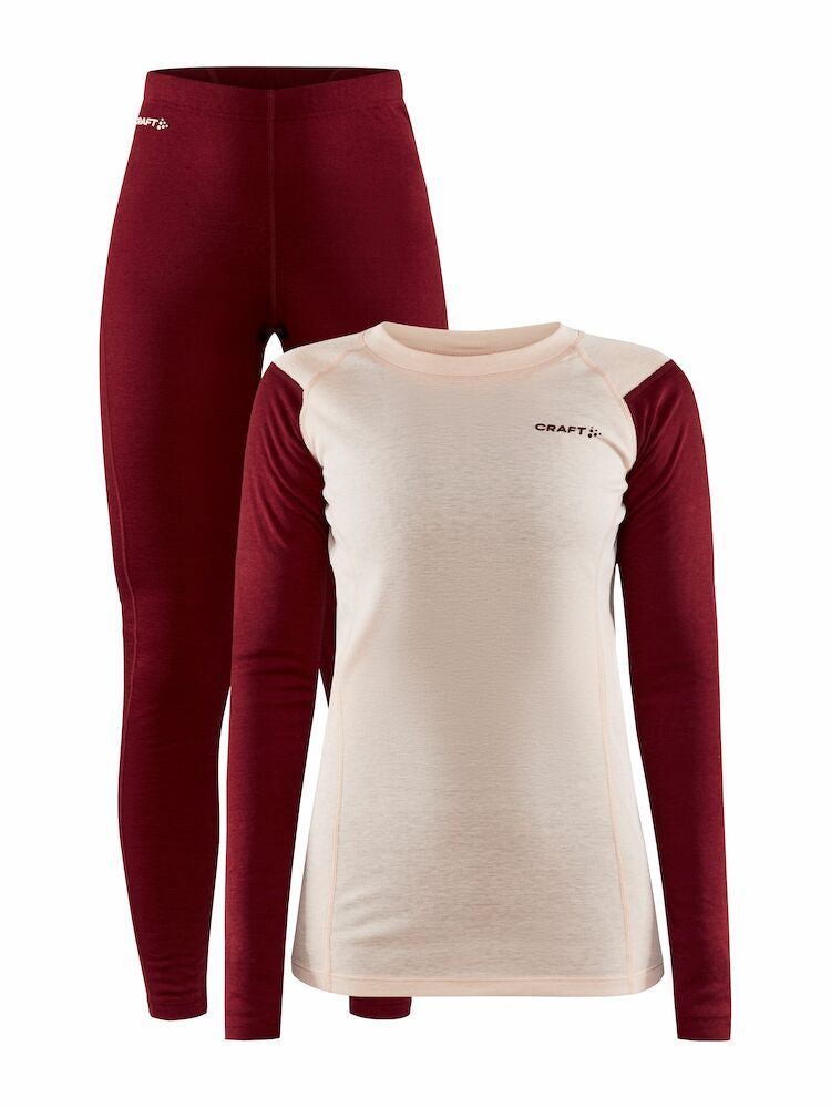 Core Warm Baselayer Set W Rhubarb-gum XS
