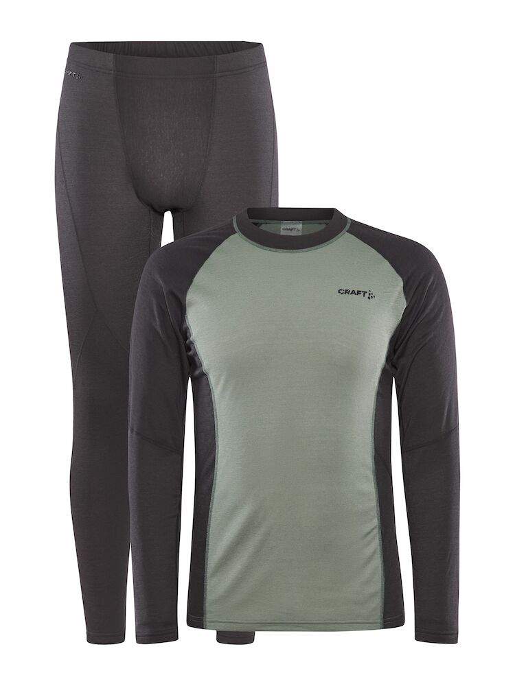CORE Warm Baselayer Set M Slate-Thyme XS