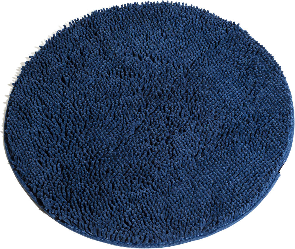 Bath Mat Round Navy 0