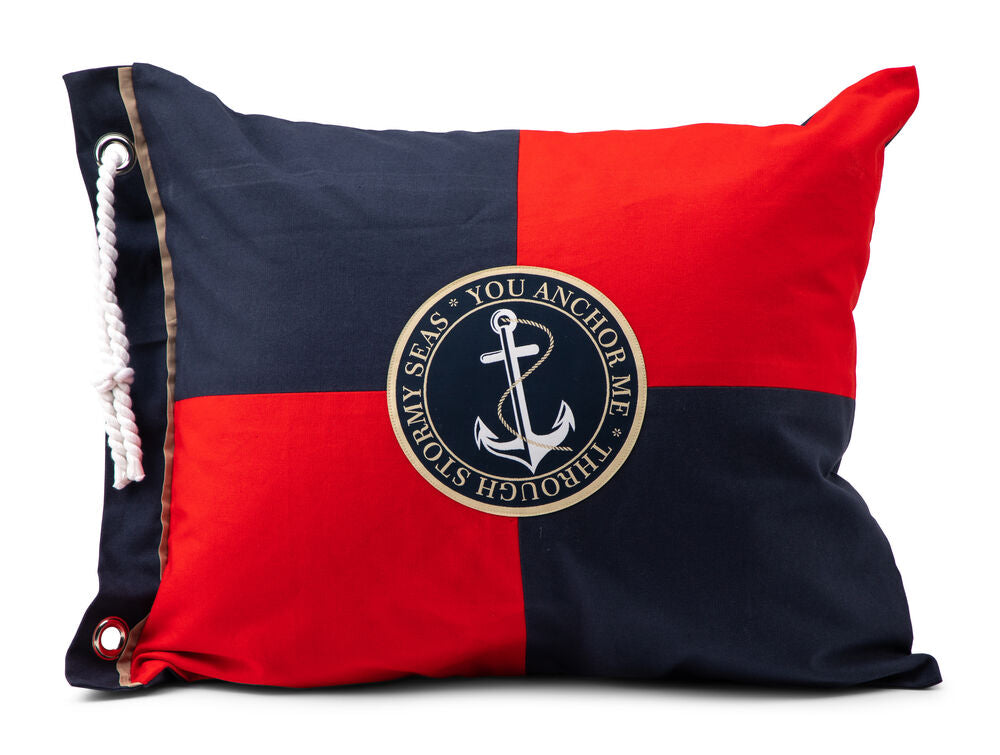 LNV Pillow Cover Barsebäck Navy/Red One size
