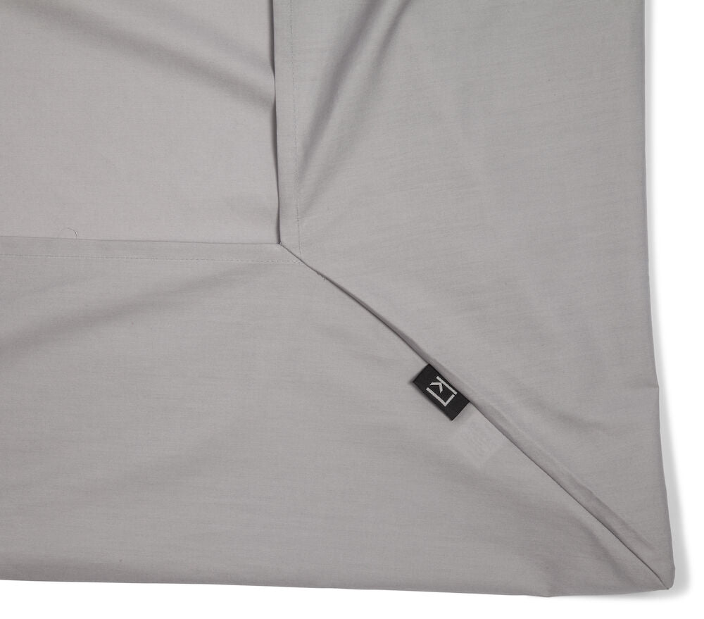 KL Fitted Sheet Percale Light Grey 90x200CM