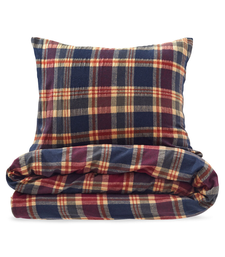 LN Mellbyn Yarndyed Recycled Flannel Navy 150x210