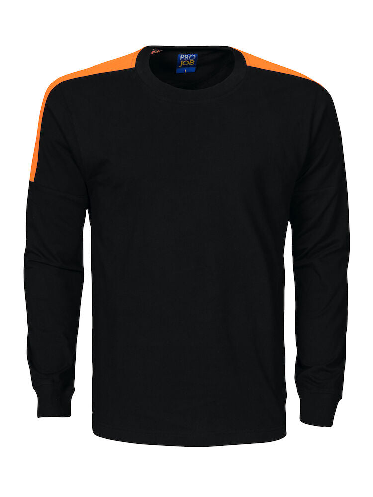 2020 T-Shirt L/S Black/Orange XS