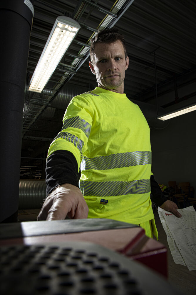 6014 T-shirt Langermet EN ISO 20471 Kl 3/2