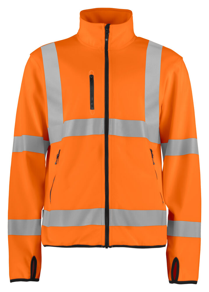 6105 Lite Softshell Jacket HV CL 3 Orange/Black M