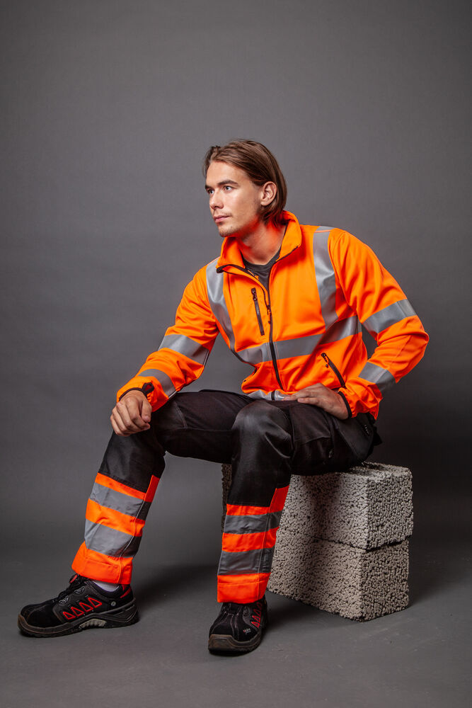6105 Lett softshelljakke EN ISO 20471 Kl 3