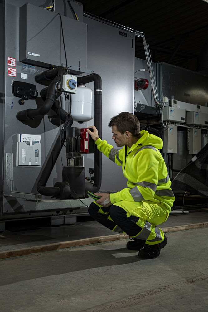 6570 Håndverksbukse Stretch EN ISO 20471 Kl 2