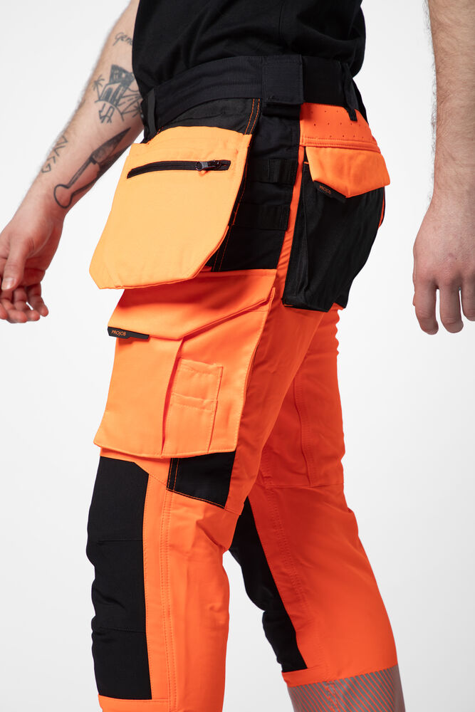 6573 Håndverksbukse Stretch EN ISO 20471 Kl 2