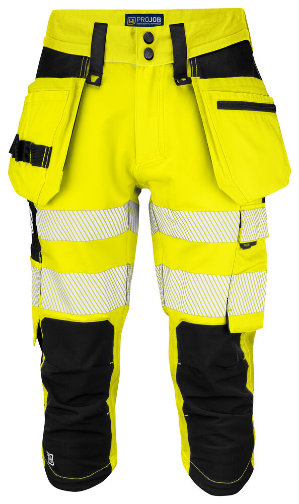 6577 3/4 Pant Stretch Yellow/Black D92