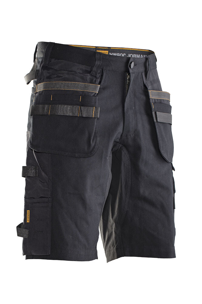 Håndverksshorts stretchpanel Sort C44