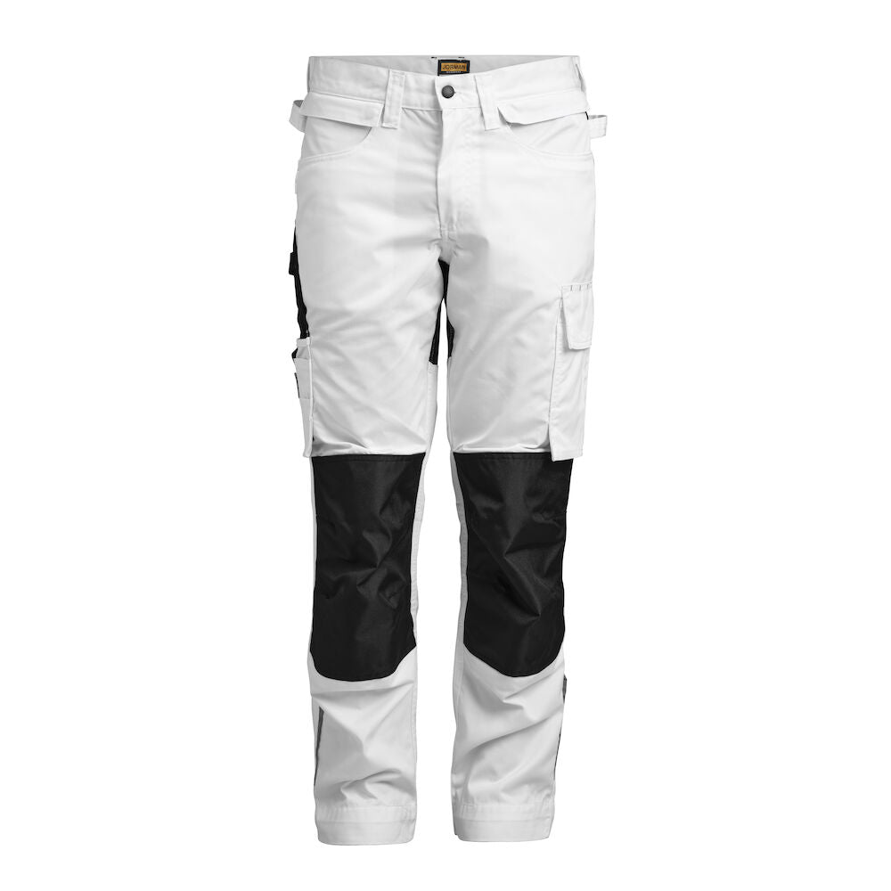 Craftman Trousers Stretch White/Black C42