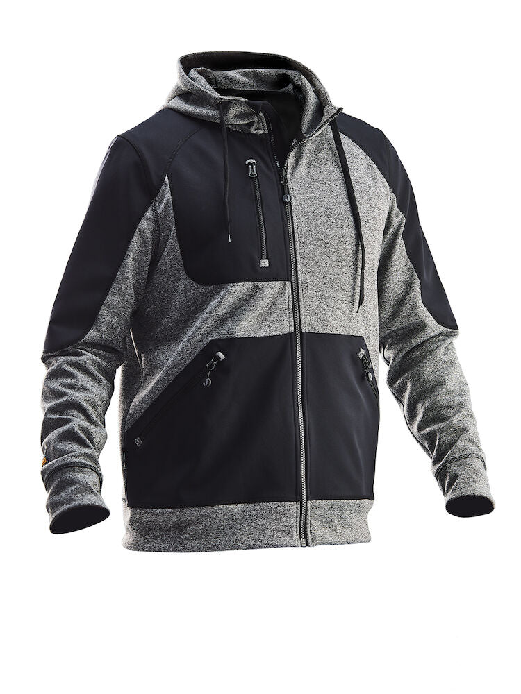 Hoodie Spun-dye Black Melangé/black XS